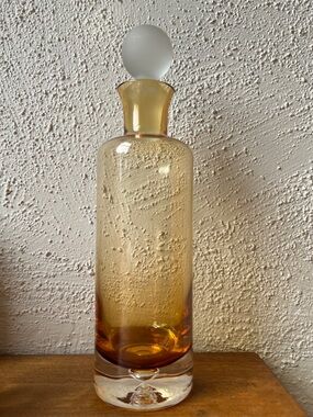 Vintage Krosno Amber Decanter